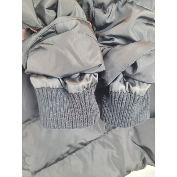 Michael Kors Jacket Women's Black Down Parka Coat Belted Faux Fur Hooded Sz XXS - Picture 15 of 16